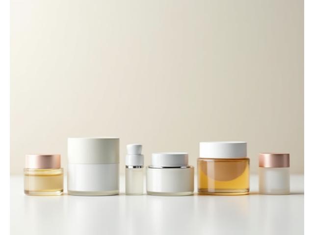 小ロット生産された化粧品ボトルのグラフィック